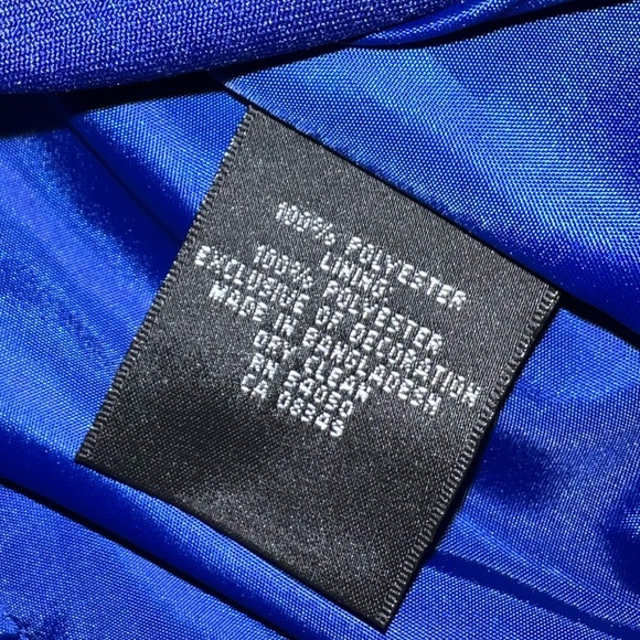 KASPER Blue Crepe Open Front Jacket SZ 14P NWT - Picture 7 of 13